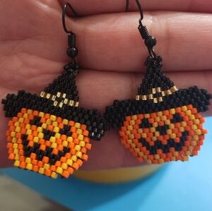 Halloween Jack-o- Lantern Earrings
